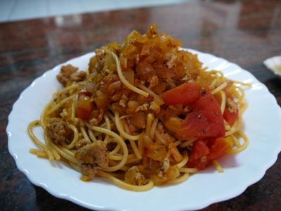 參考食譜 : 茄汁義大利麵