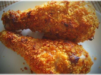 參考食譜 : 不用油炸的卡啦炸雞腿(改良版)