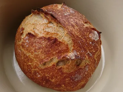 參考食譜 : 鑄鐵鍋歐式麵包