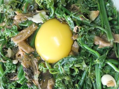 ღ小吟愛做菜ღ 月見福菜過貓(山厥)