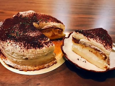 參考食譜 : 提拉米蘇蛋糕（無生蛋版）