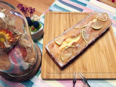 參考食譜 : 檸檬糖霜磅蛋糕