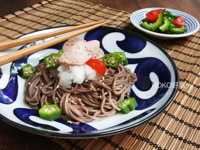 日式鱈魚肝蕎麥涼麵