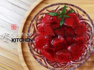 參考食譜 : 火龍果Q圓