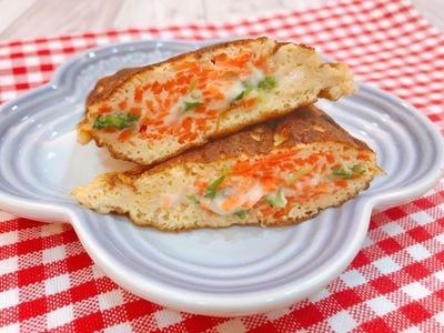 便當必備🥕蔬菜滿滿玉子燒（鬆餅機）