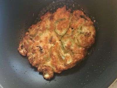 參考食譜 : 簡易絲瓜煎餅