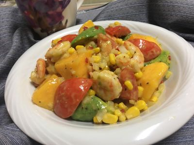 參考食譜 : 芥末蝦仁水果沙拉