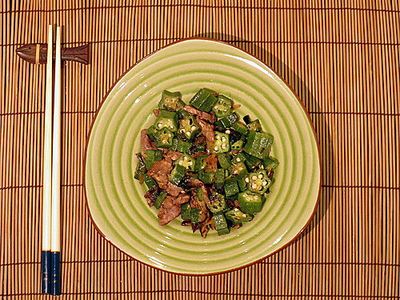 參考食譜 : 秋葵炒牛肉