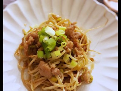 酸甜肉末炒豆芽 (露營OK)