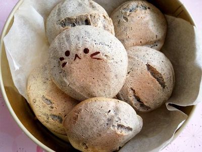 參考食譜 : 芝麻麻糬QQ麵包