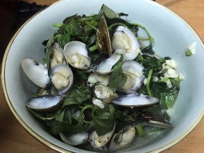 萬用鍋 蒜炒蛤蜊