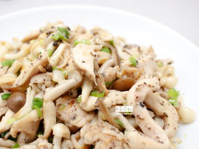 低脂料理《雙菇雞絲》