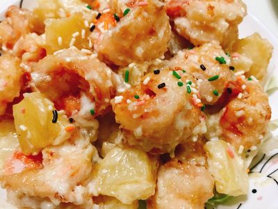 參考食譜 : 簡易阿基師版之鳳梨蝦球