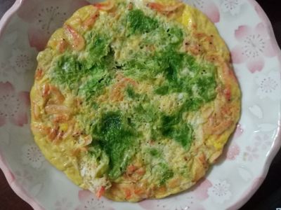 超好吃櫻花蝦海菜烘蛋