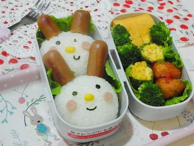 參考食譜 : 造型便當基本款入門(有密技)--小兔子