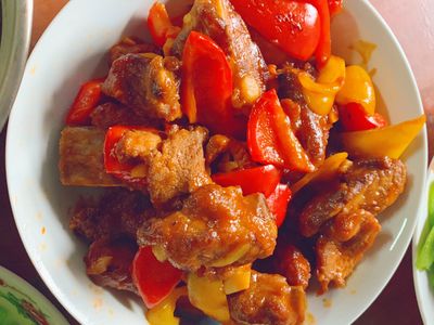 參考食譜 : 雙椒糖醋排骨
