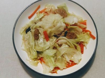 [清甜]*蝦米麵筋高麗菜*