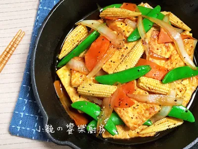 黑胡椒香煎豆腐