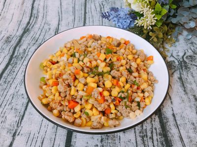 清冰箱料理-玉米炒絞肉