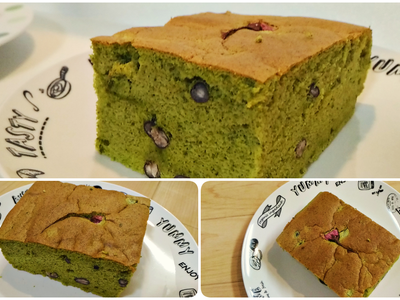 參考食譜 : 抹茶紅豆蛋糕
