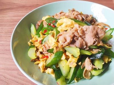 辣醬小黃瓜炒蛋