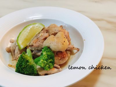 鹽味檸檬香煎雞腿