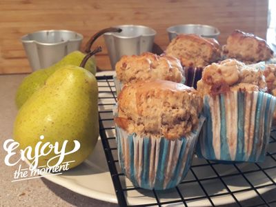 健康梨子燕麥蛋糕