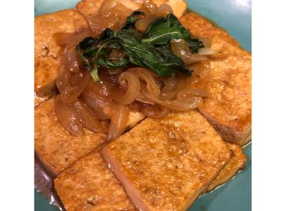參考食譜 : 紅燒九層塔豆腐