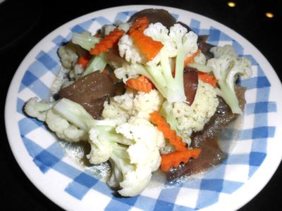 參考食譜 : 簡單做料理 - 清炒白花椰