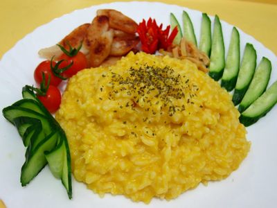 參考食譜 : 【四季江戶味之秋季料理】南瓜飯(三歲)