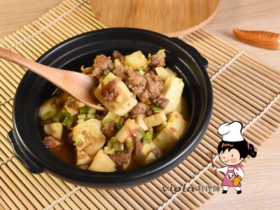 參考食譜 : 香筍肉末燴豆腐