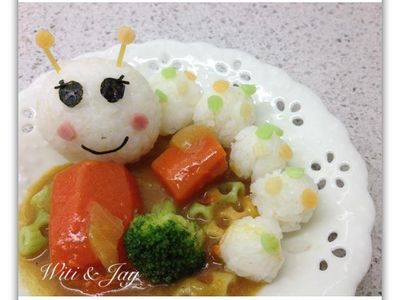 參考食譜 : [Witi✿Kitchen]毛毛蟲南瓜咖哩飯