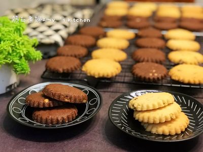 手工大瓶蓋核果雙色餅乾