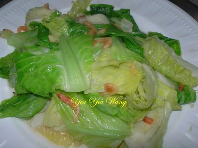 櫻花蝦炒高麗菜苗