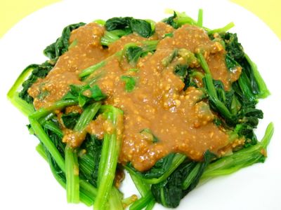 參考食譜 : 花生醬菠菜