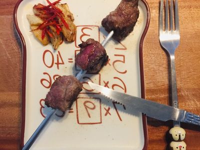 下酒的烤嫩蒜牛肋條