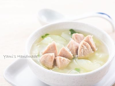 大黃瓜貢丸湯【家常菜】