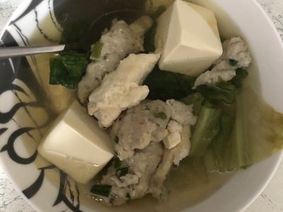 生菜魚肉蝦滑湯