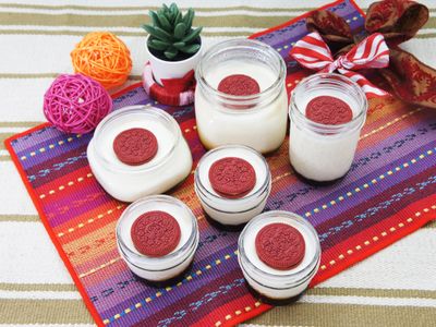 聖誕節風 免蒸免烤免吉利丁 簡易奶酪布丁