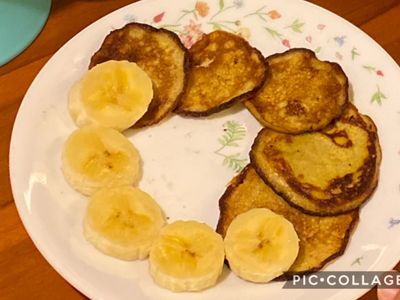 參考食譜 : 超快速無麵粉香蕉蛋餅