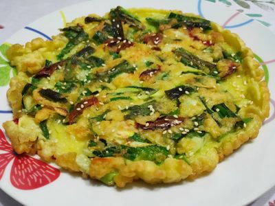 lanni 蝦仁蔬菜煎餅