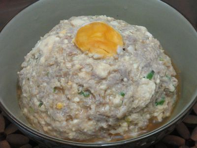 鹹蛋豆腐蒸肉餅