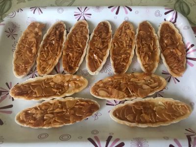 參考食譜 : 氣炸《焦糖杏仁船型餅》