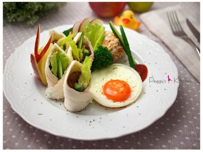 參考食譜 : 《Peggy廚房》肉蛋土司 經濟版vs.豪華版  