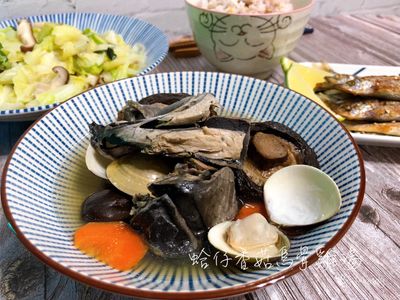 蛤仔香菇烏骨雞湯