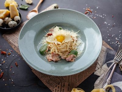 培根蛋黃義大利麵