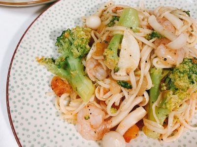 番茄蝦仁義大利麵