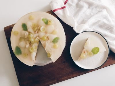 參考食譜 : 荔枝果凍生乳塔