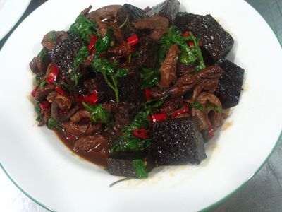 參考食譜 : 【大肚皮Jason主廚‧真男人廚房】炒三杯米血羊肉