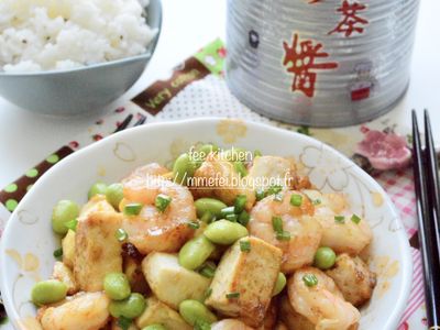 沙茶豆腐煟蝦仁